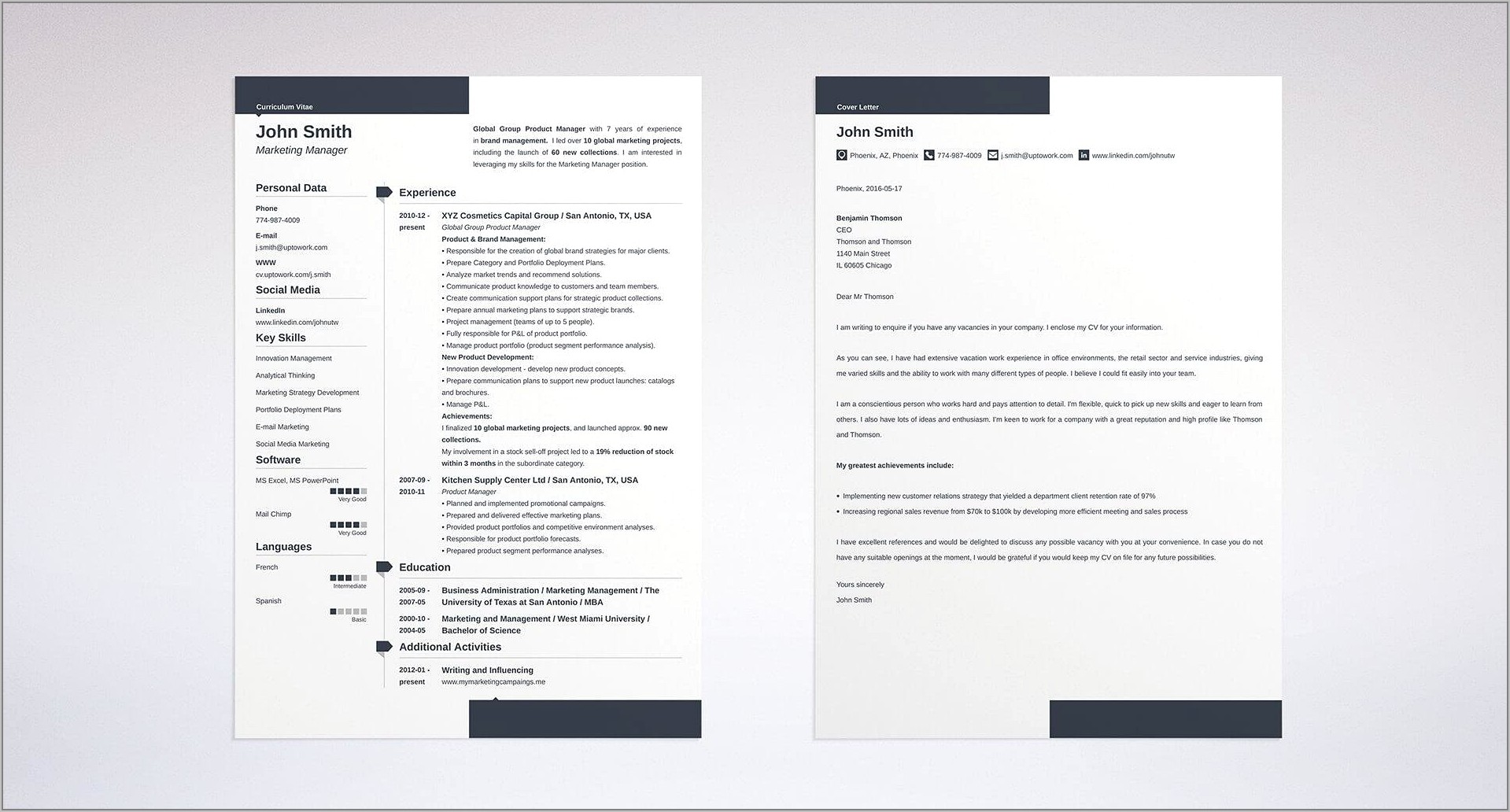 Project Manager Cv Template Word Free