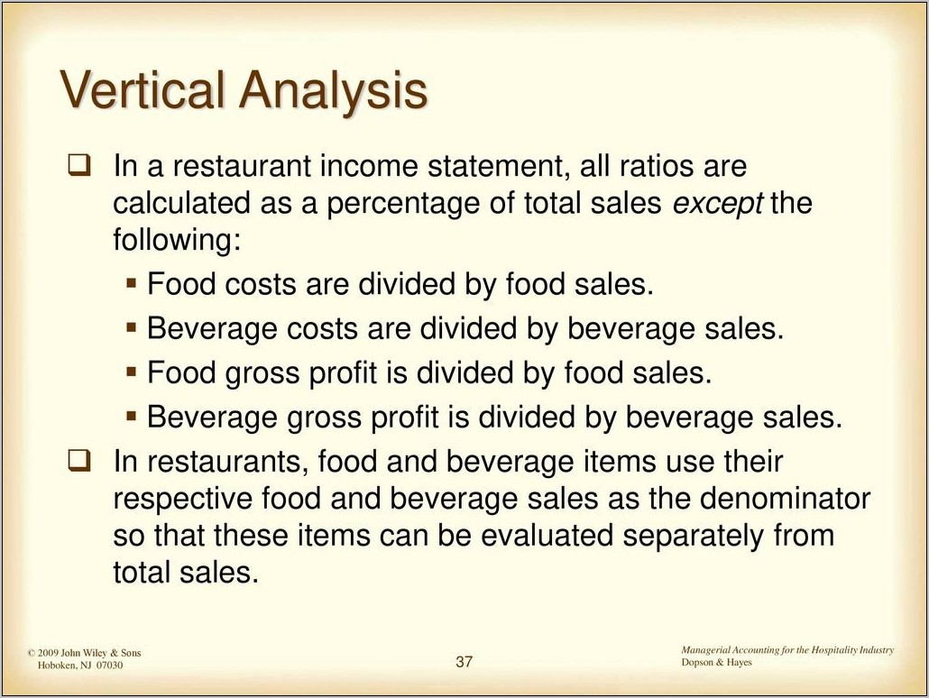 Projected Financial Statement Analysis Example