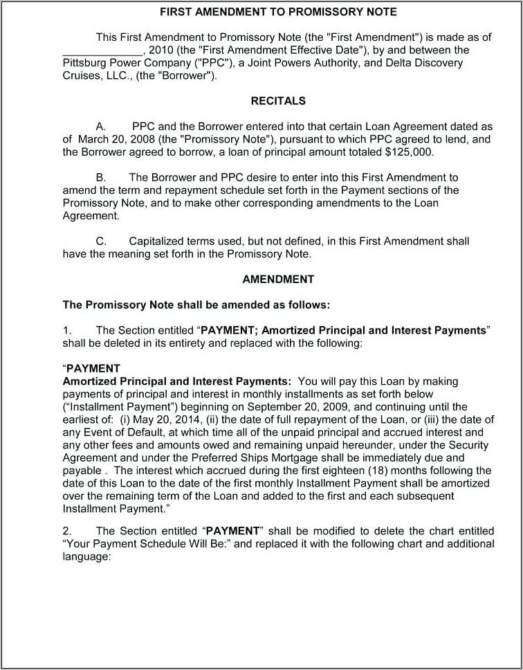 Promissory Note Extension Agreement Template
