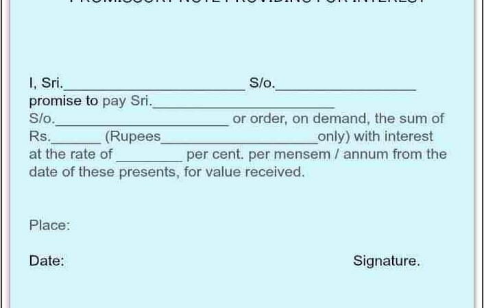 Promissory Note Format Indian Law Pdf