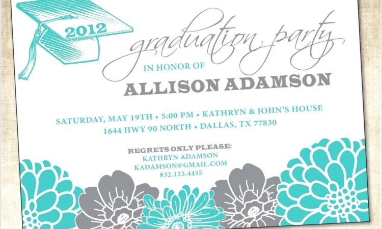 Proper Wording For Graduation Invitations