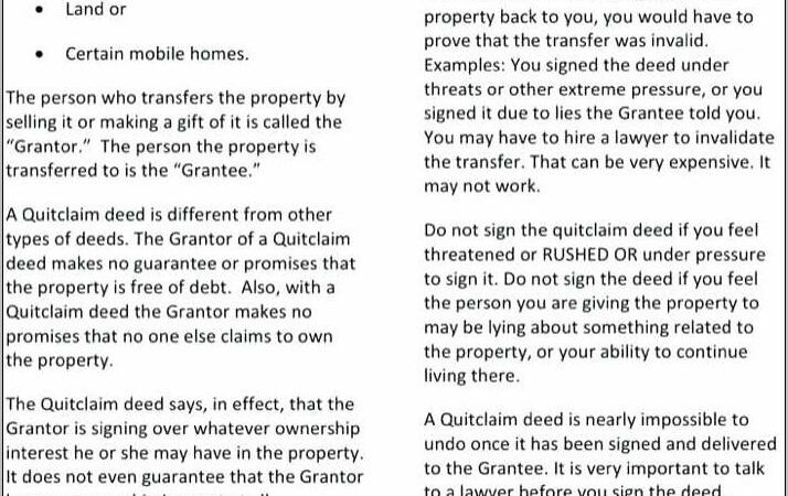 Property Deed Form Texas