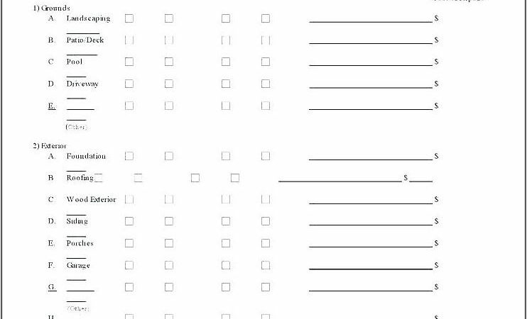 Property Inspection Form Template Nz