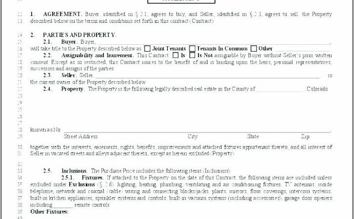 Property Sale Contract Form