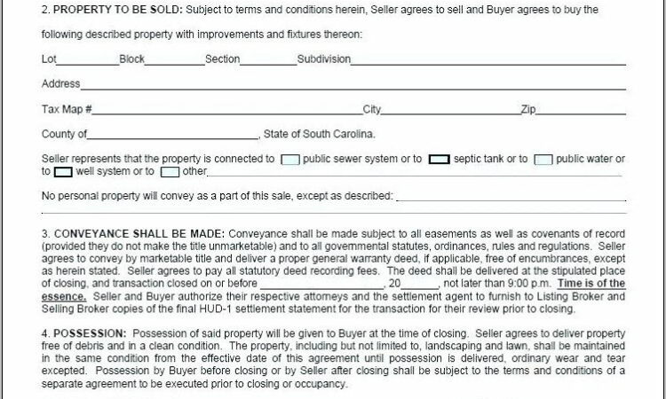 Property Sales Agreement Forms