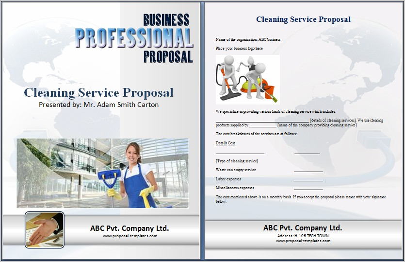 Proposal Template For Cleaning Services