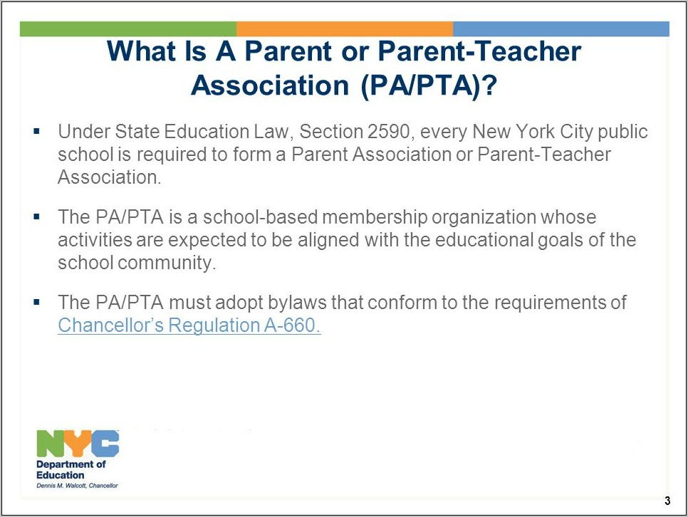 Pta Bylaws Template Nyc