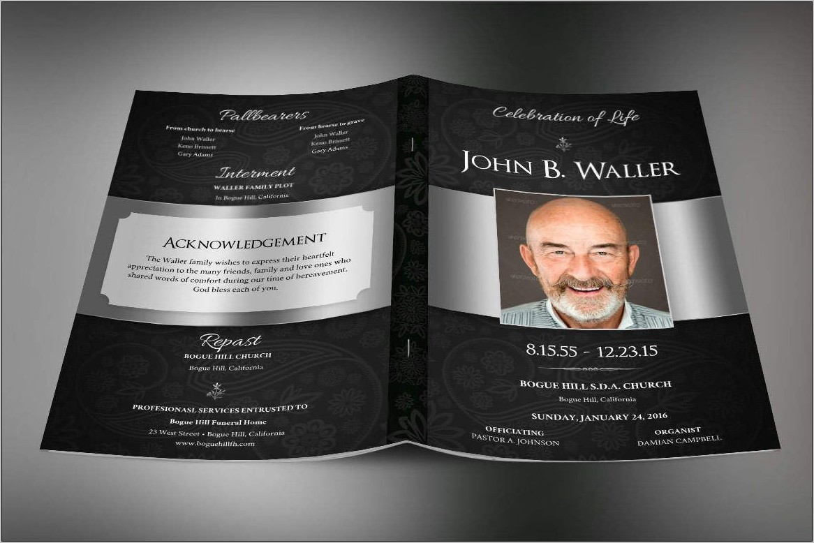 Publisher Template For Funeral Program