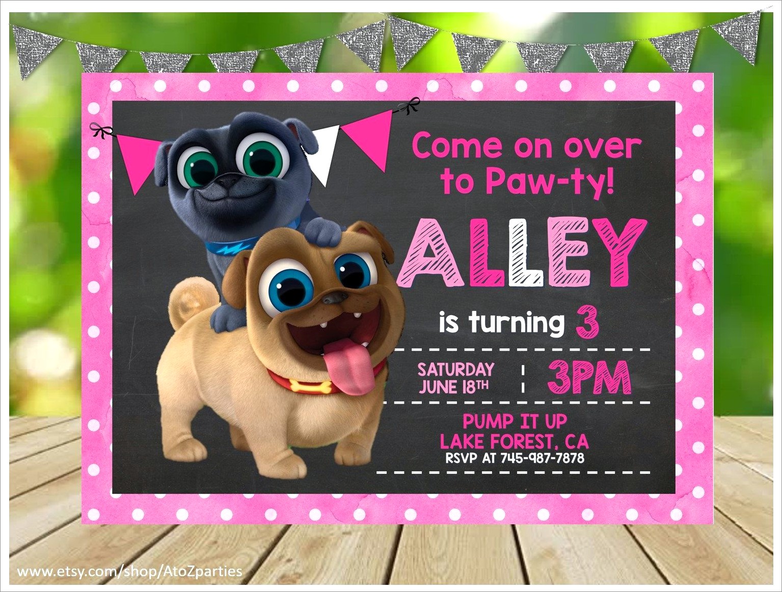 Puppy Dog Pals Invitation Template Free