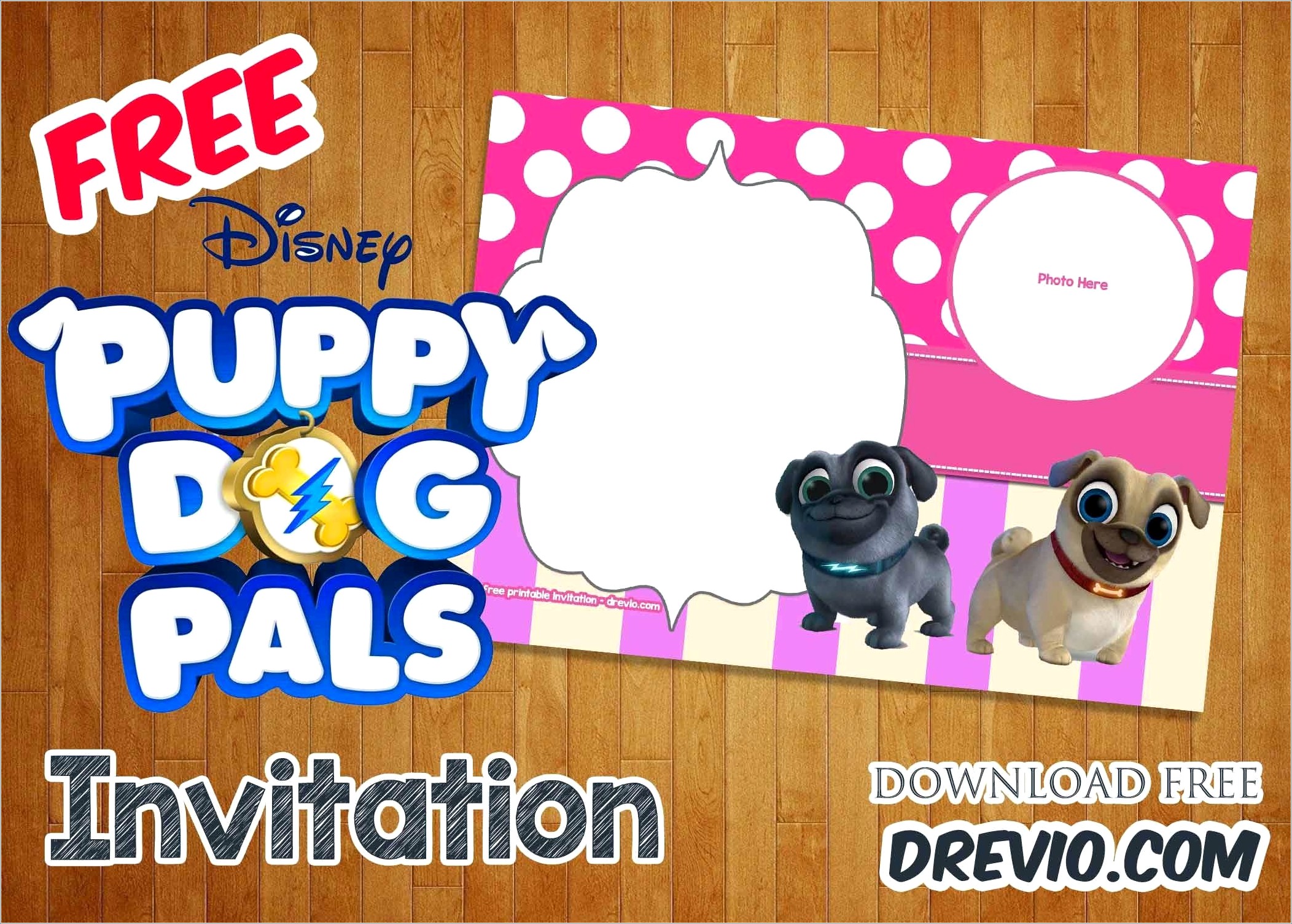 Puppy Dog Pals Invitations Free