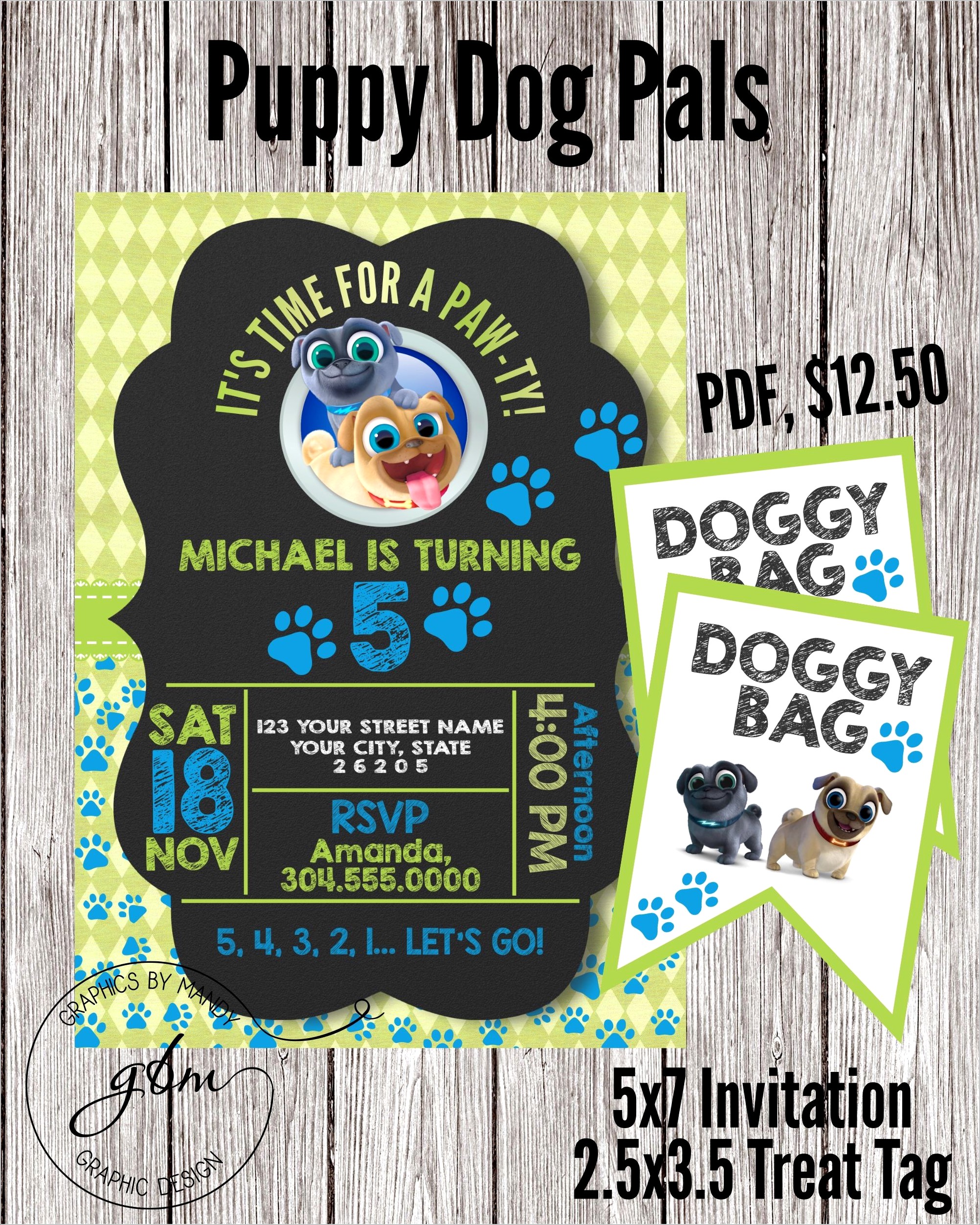 Puppy Pals Birthday Invitations