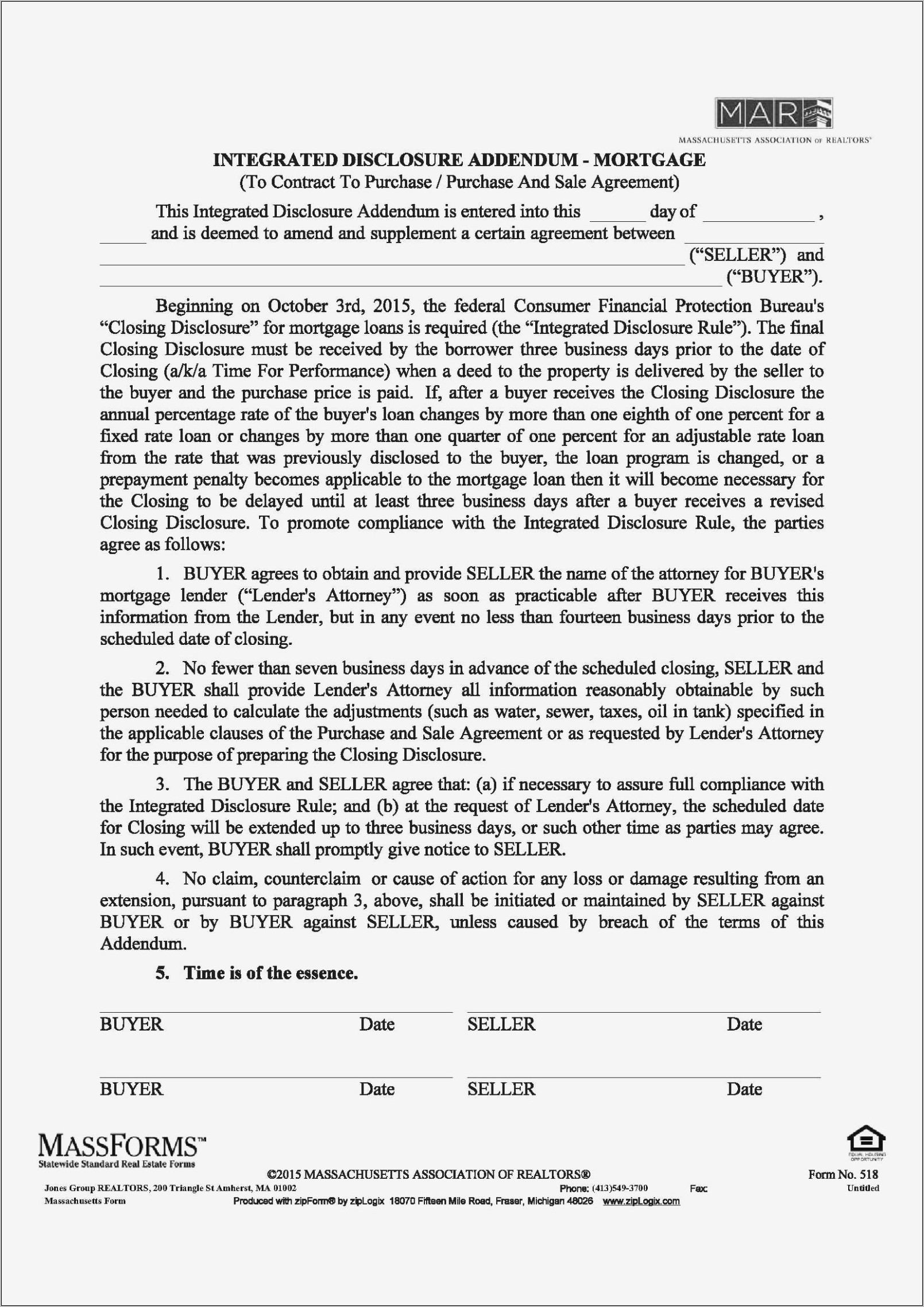 Purchase And Sale Agreement Form