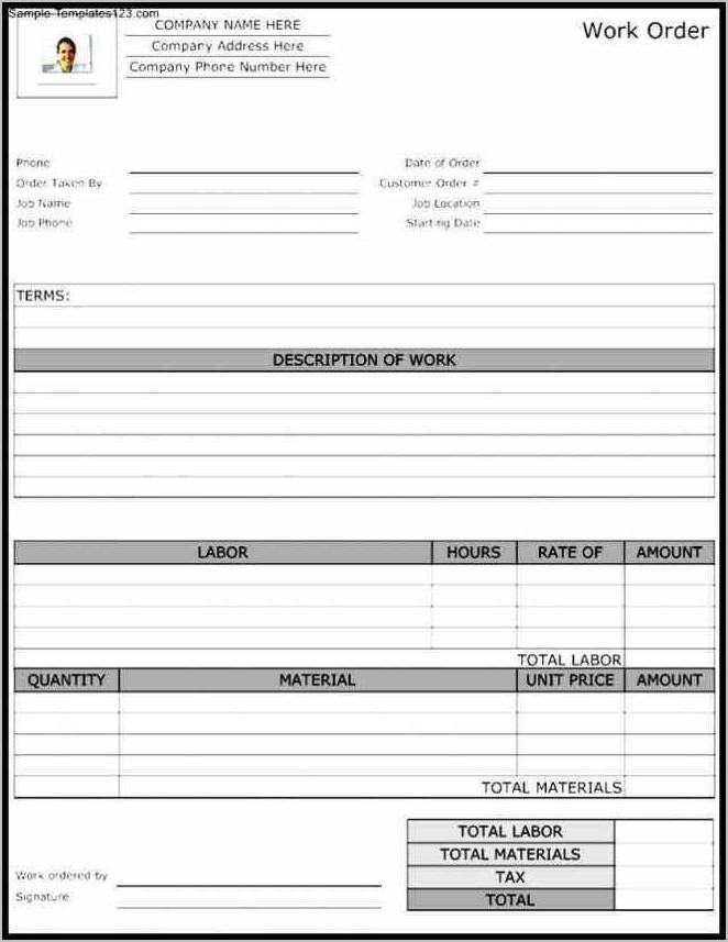 Purchase Order Template Word Microsoft