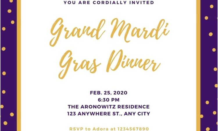 Purple And Gold Invitation Templates