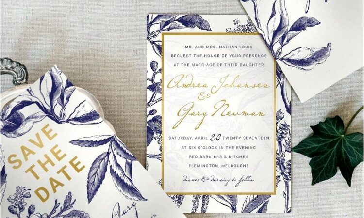 Purple And White Wedding Invitation Templates