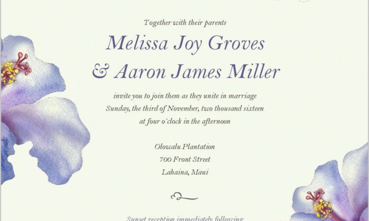 Purple Wedding Invitation Templates