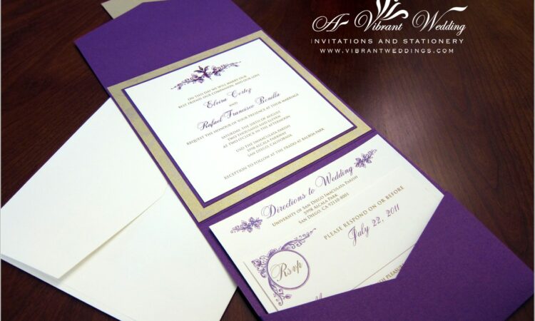 Purple Wedding Invitations Cheap