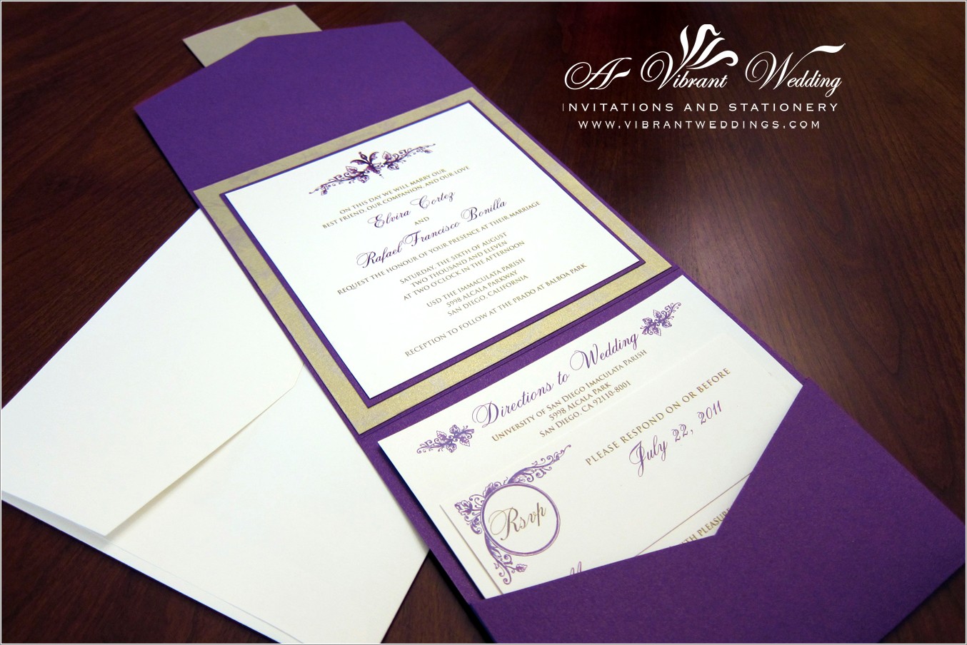 Purple Wedding Invitations Cheap