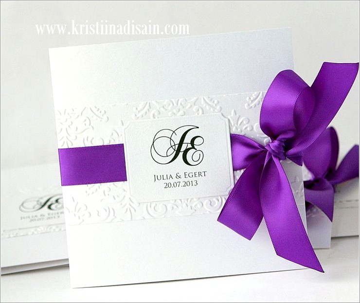 Purple Wedding Invitations Pinterest