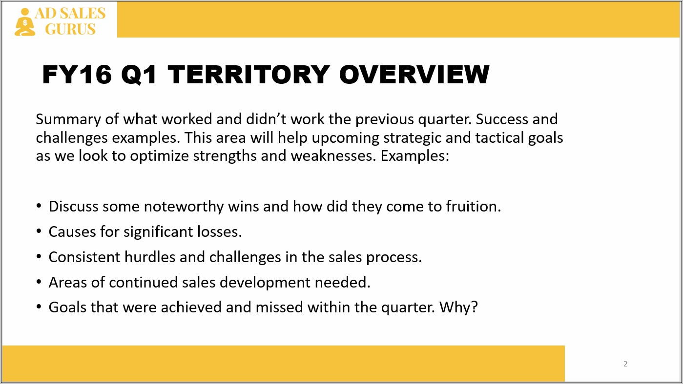 Quarterly Business Review Template Free