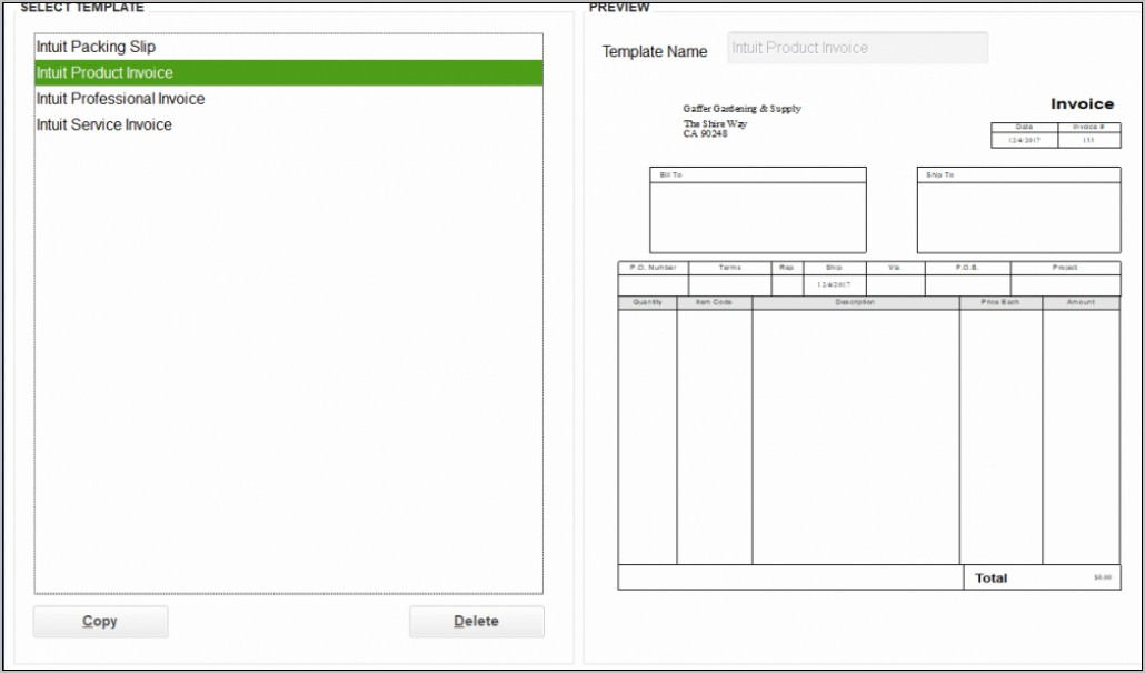 Quickbooks Copy Invoice Template Another Company File