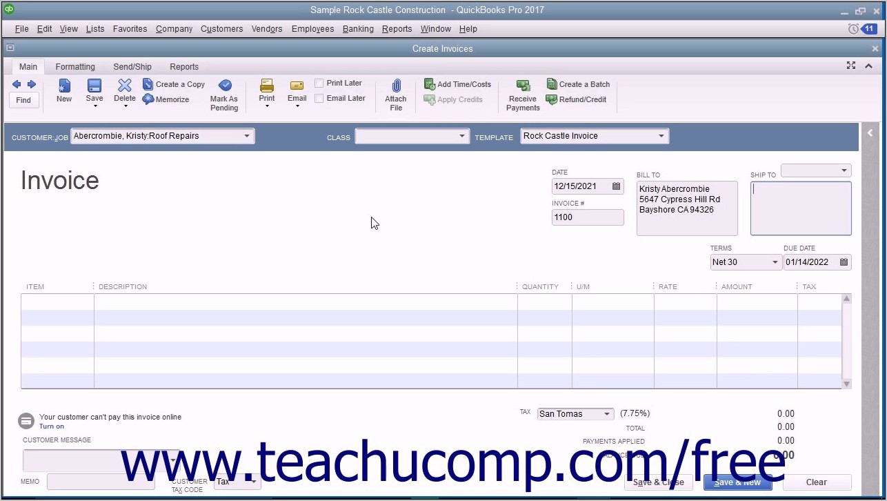Quickbooks Desktop Pro Invoice Templates