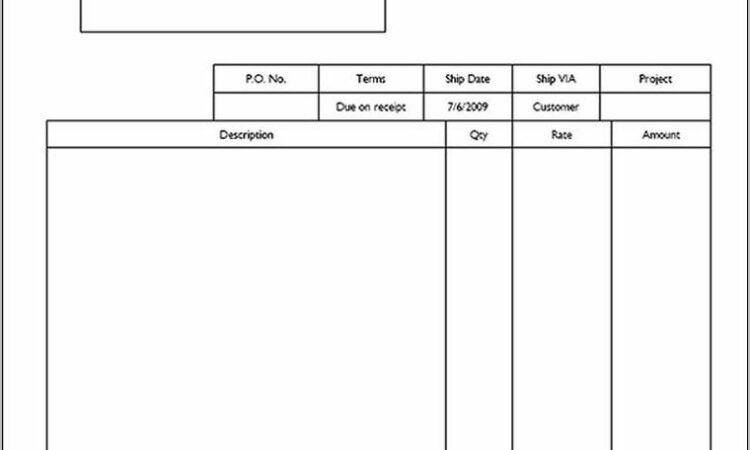 Quickbooks Invoice Template Download Free