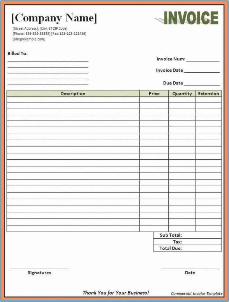 Quickbooks Invoice Template Export