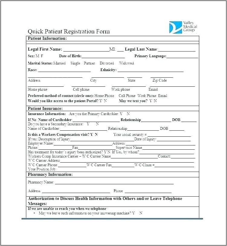 Race Registration Form Template Word