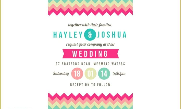 Rainbow Wedding Invitation Templates Free