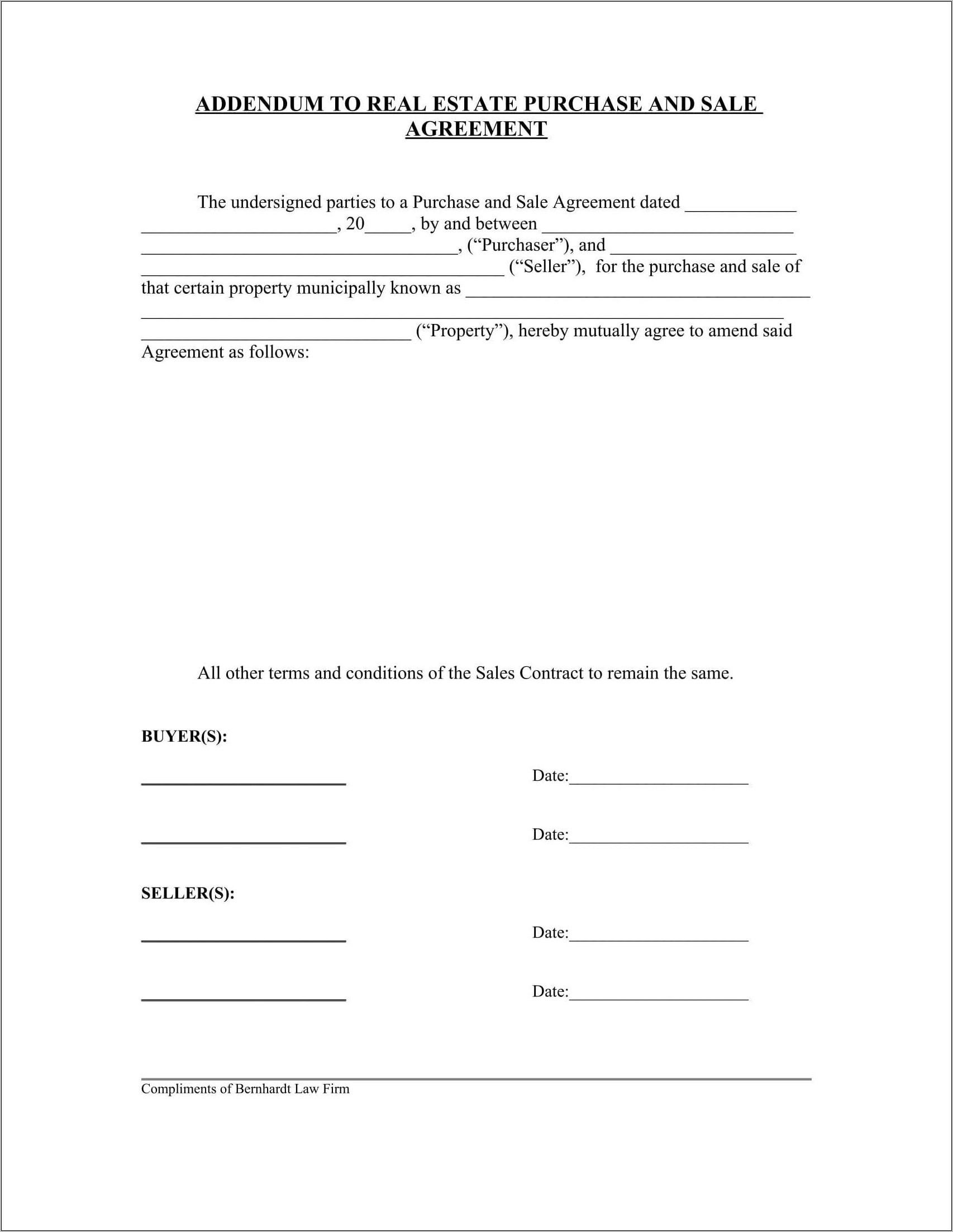 Real Estate Agreement Forms