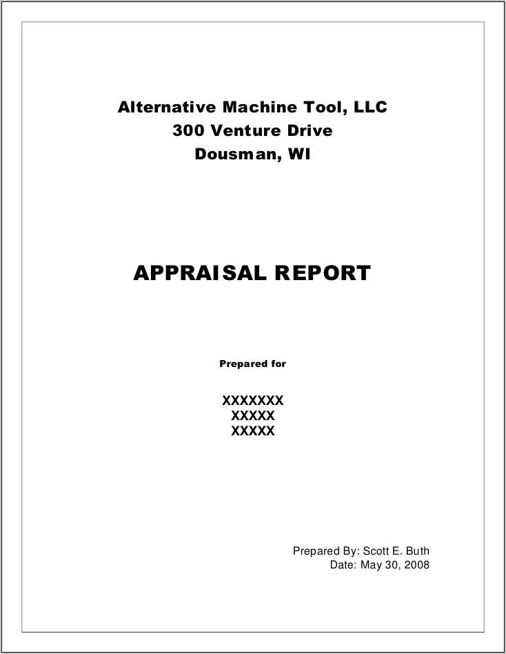 Real Estate Appraisal Report Sample Philippines