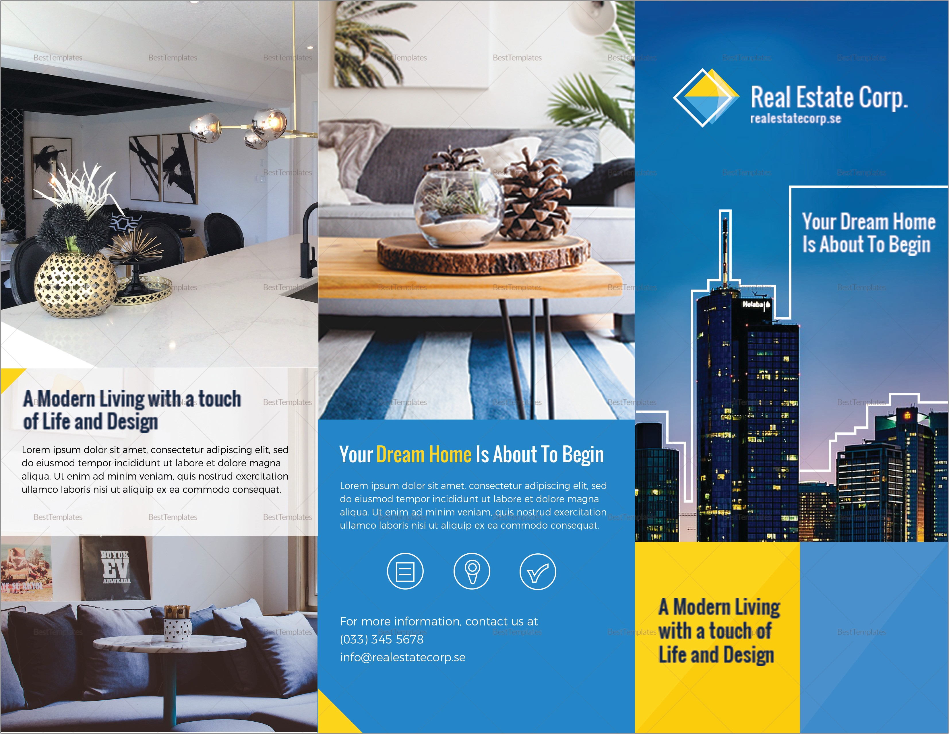 Real Estate Brochure Template Illustrator