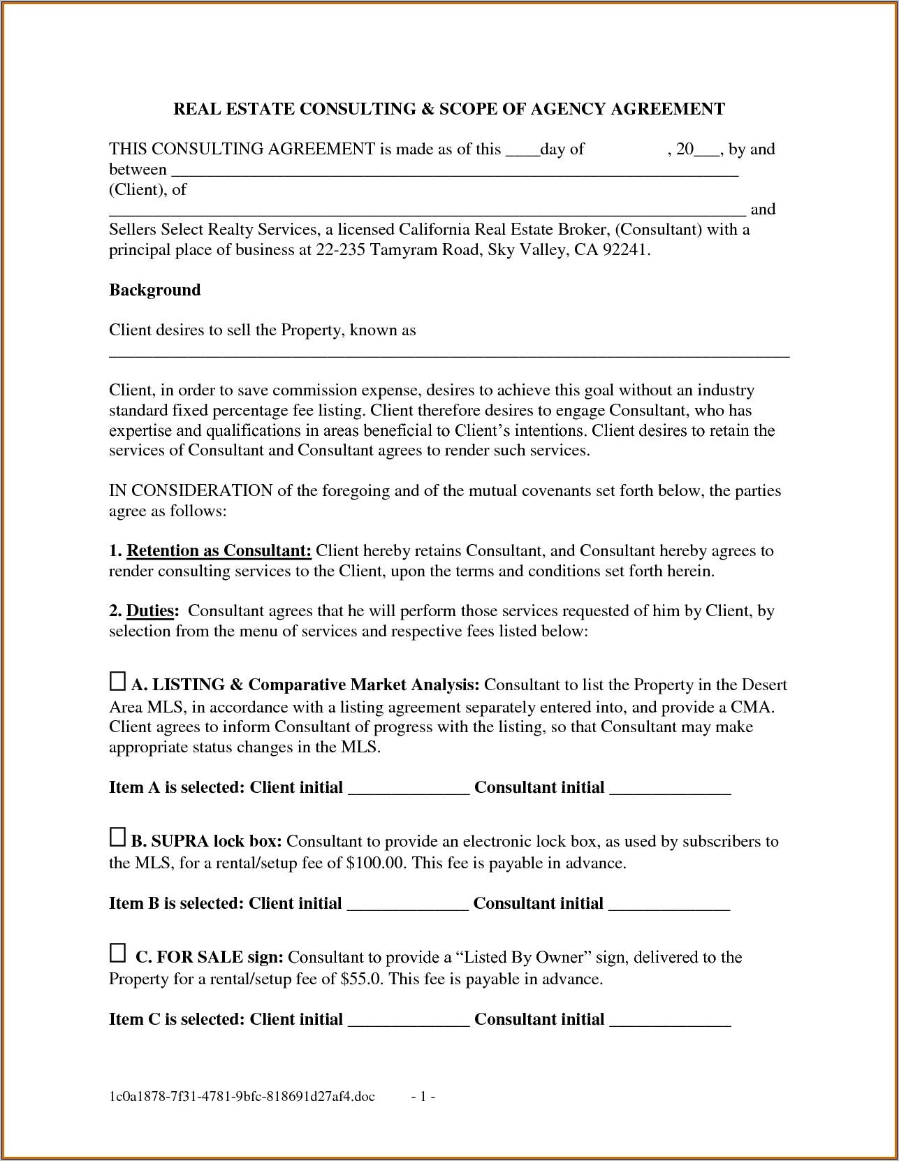 Real Estate Commission Agreement Format