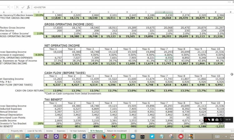 Real Estate Development Analysis Spreadsheet