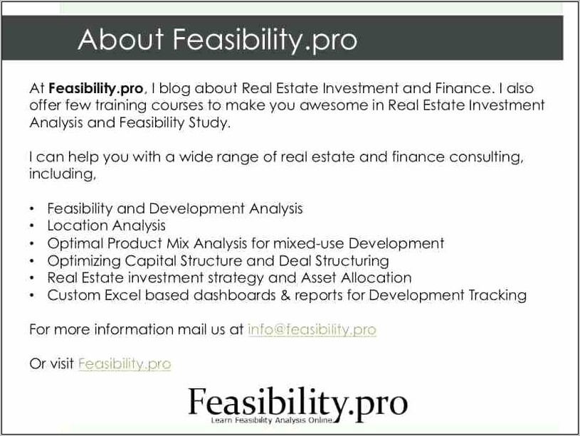 Real Estate Development Feasibility Study Example