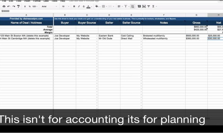 Real Estate Development Spreadsheet Template