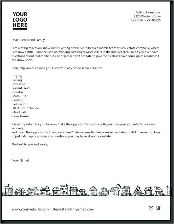Real Estate Expired Listing Letter Template