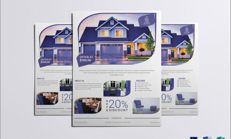 Real Estate Flyer Template For Publisher