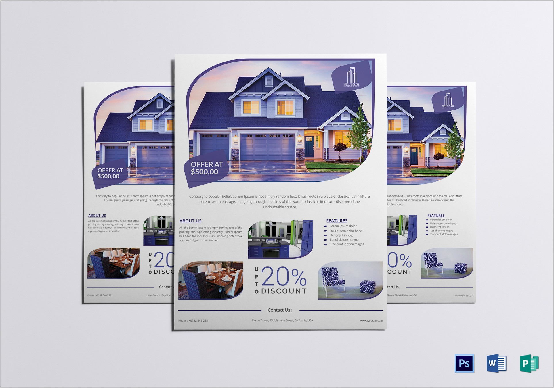 Real Estate Flyer Template For Publisher