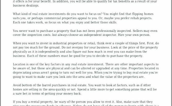 Real Estate Investing Business Plan Template Pdf