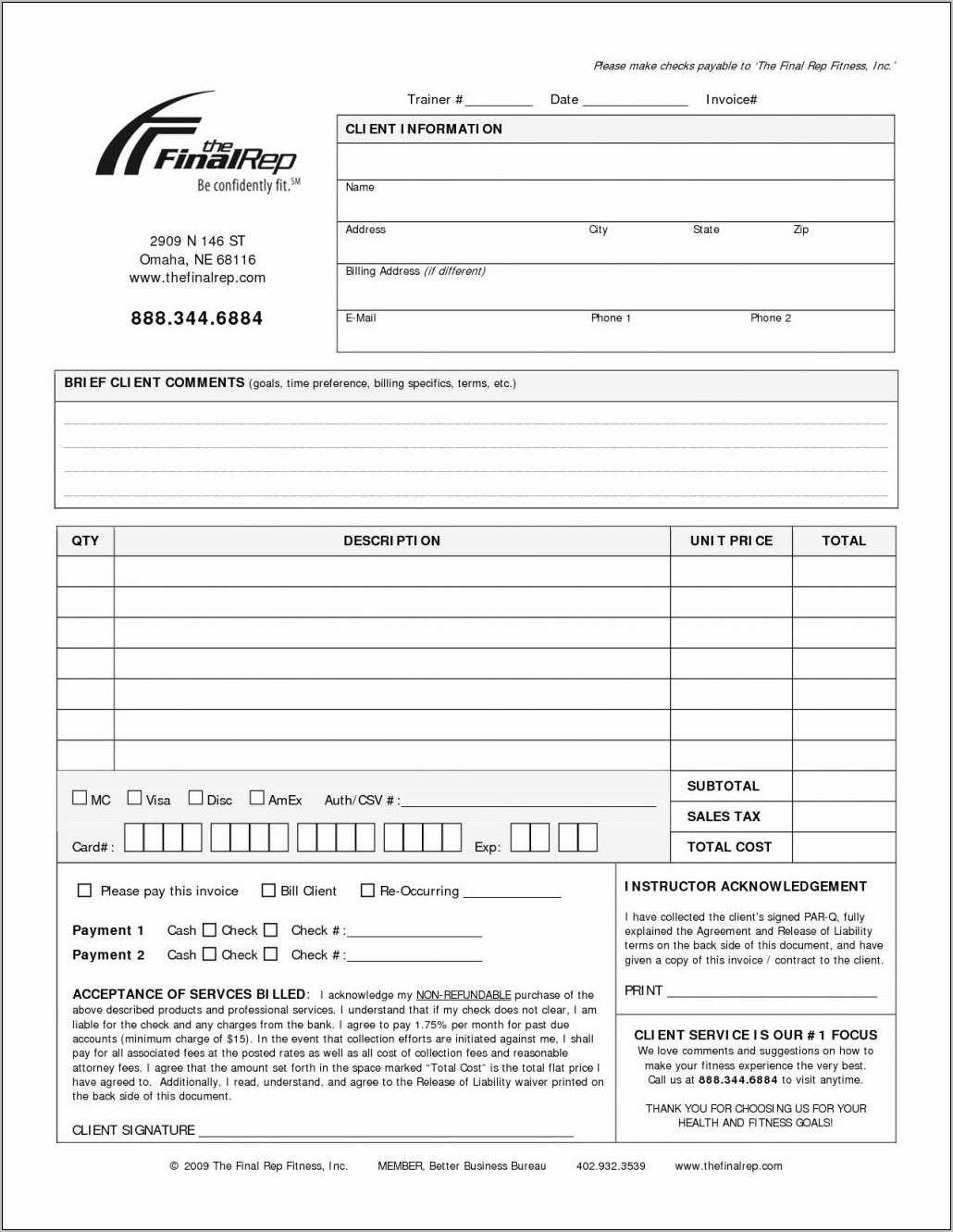 Real Estate Invoice Template Free