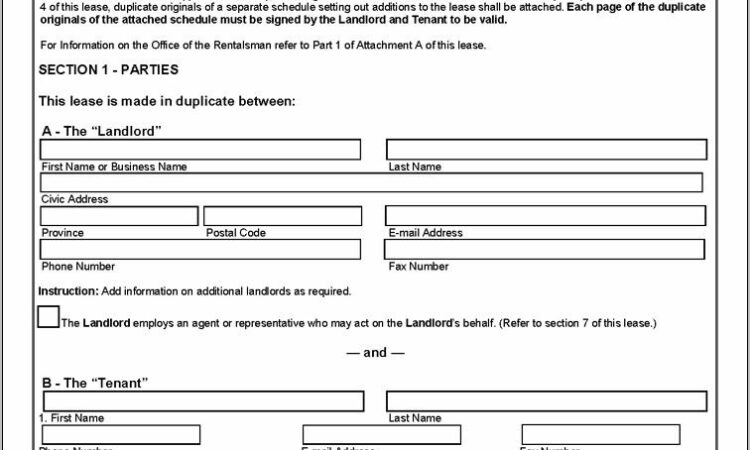 Real Estate Lease Forms