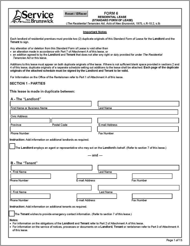 Real Estate Lease Forms