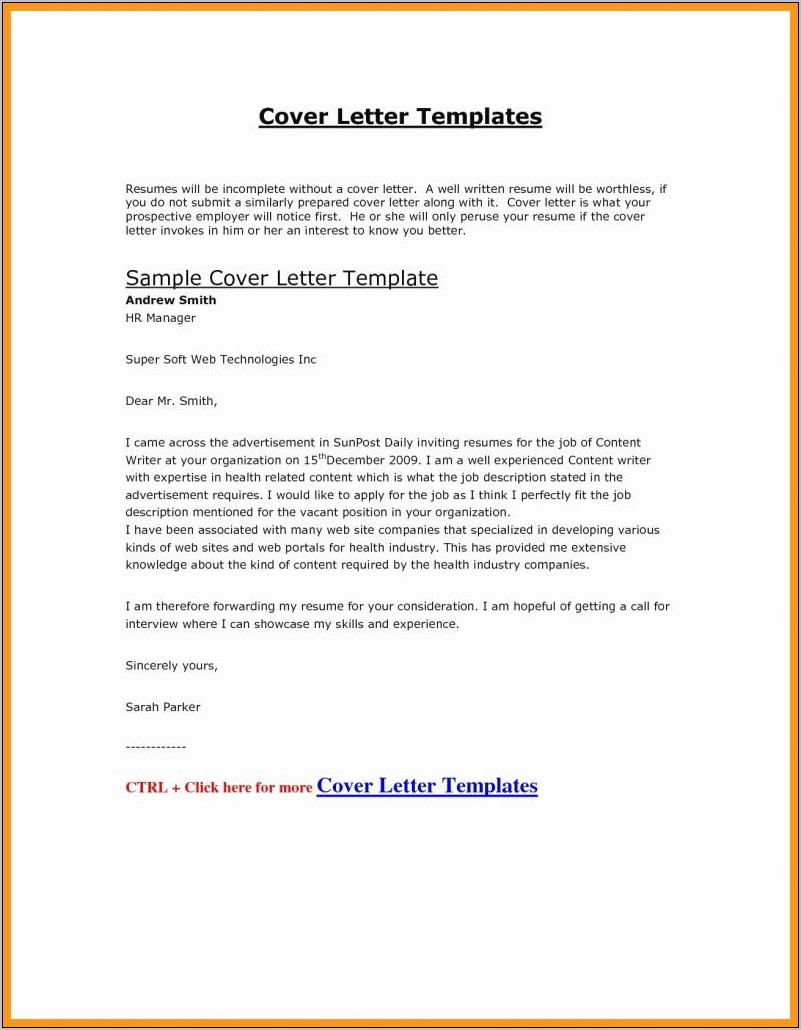 Real Estate Letter Examples