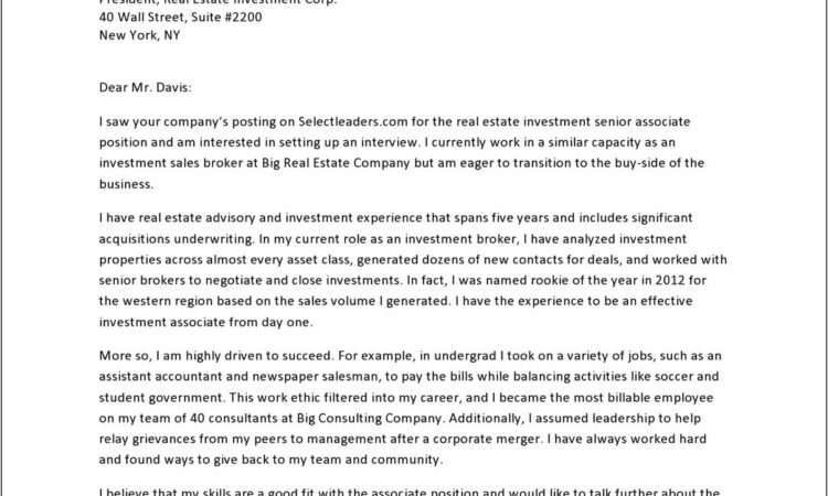 Real Estate Letter Samples