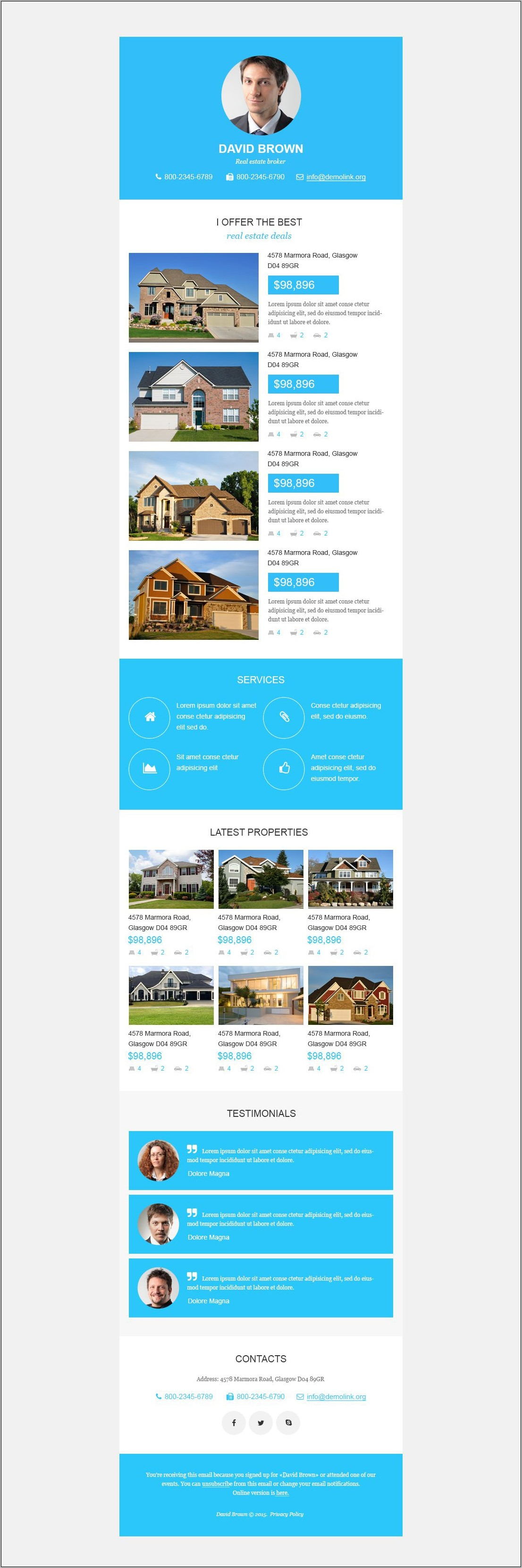 Real Estate Newsletter Templates