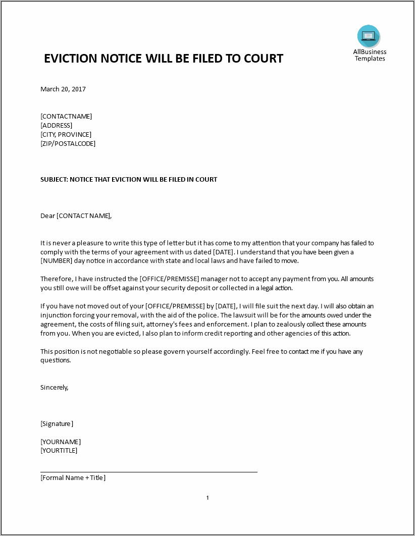Real Estate Resignation Letter Samples