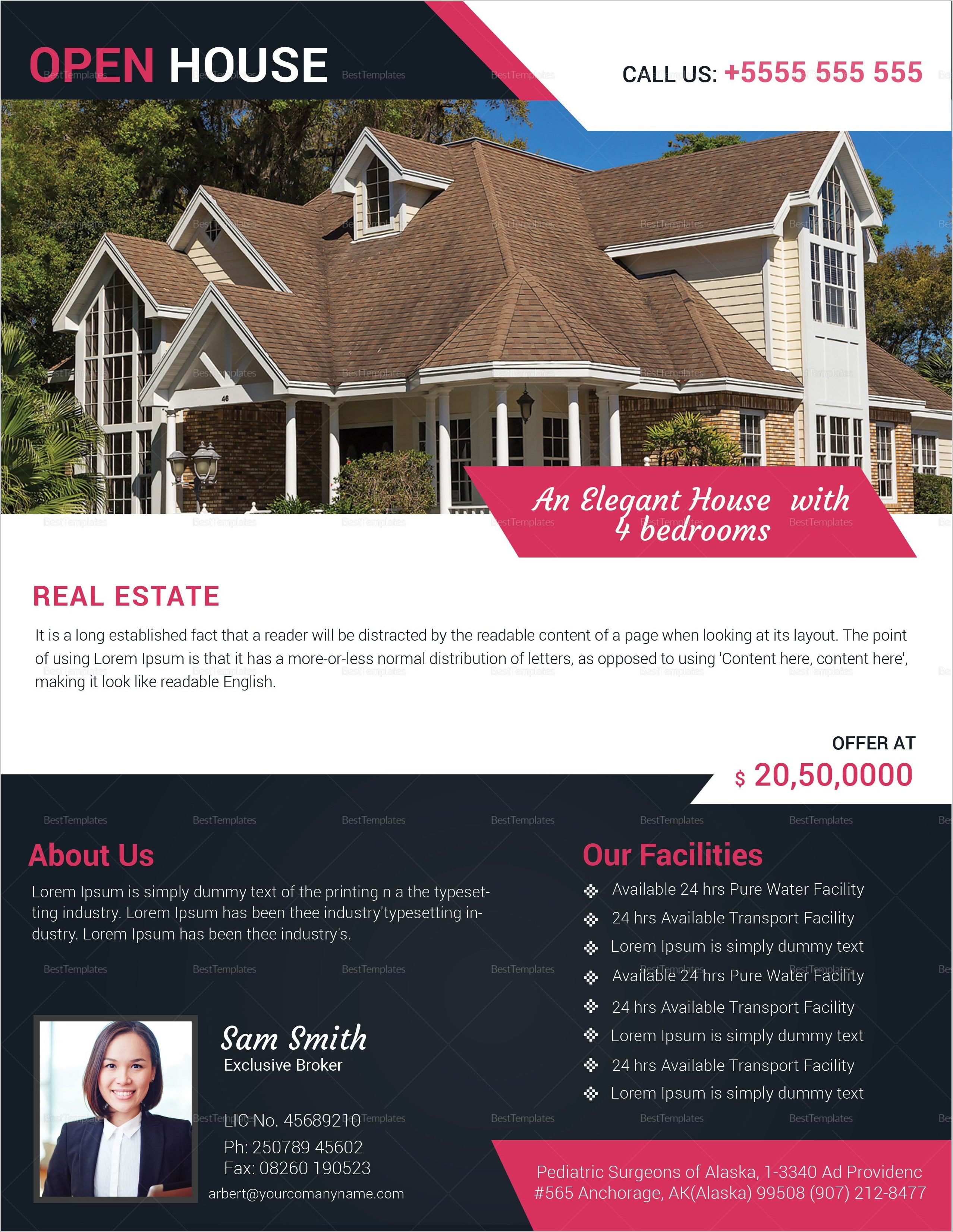 Realtor Open House Flyer Template