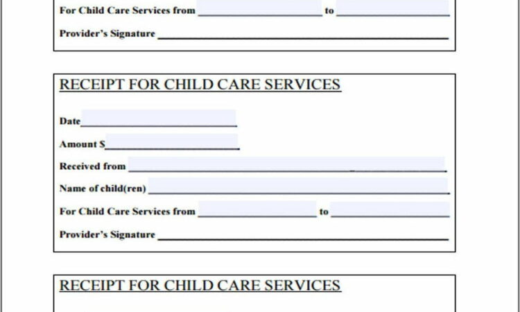 Receipt For Services Rendered Template